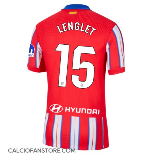 Maglia Calcio Atletico Madrid Clement Lenglet #15 Prima Divisa 2024-25 Manica Corta